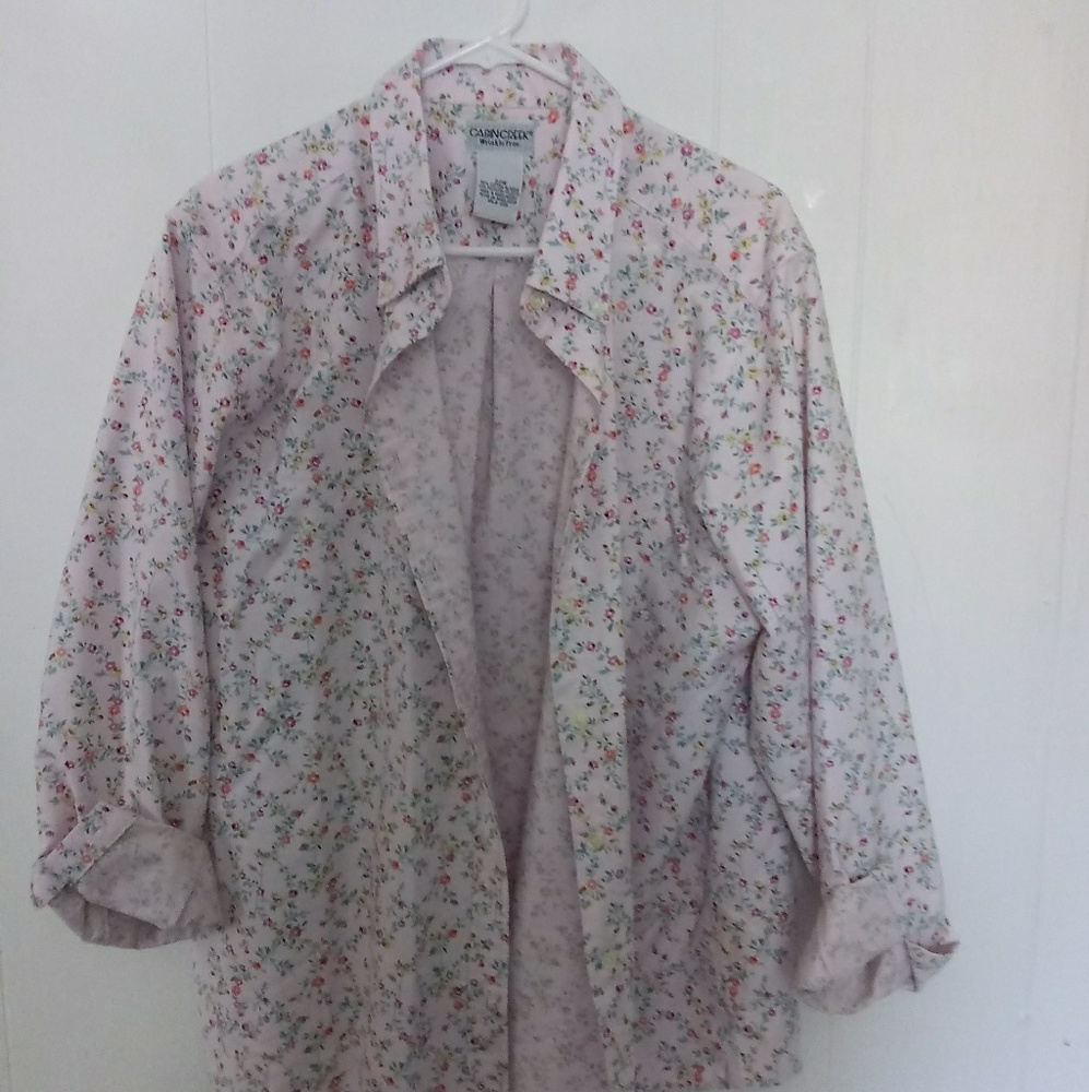 Floral long sleeve button up
